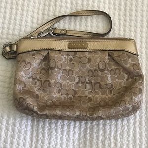 Vintage Gold Coach Wristlet
